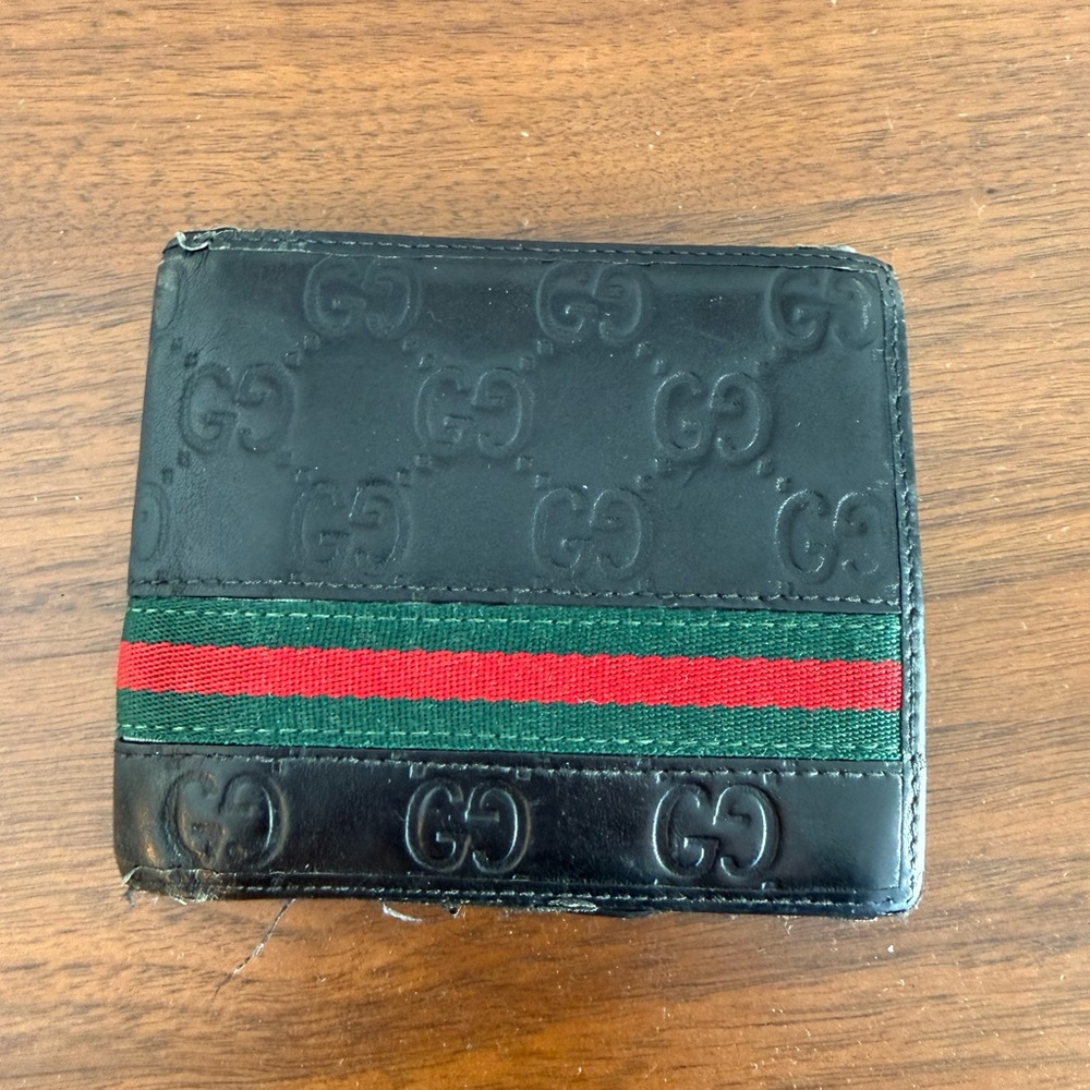 Gucci Black Embossed Leather Wallet